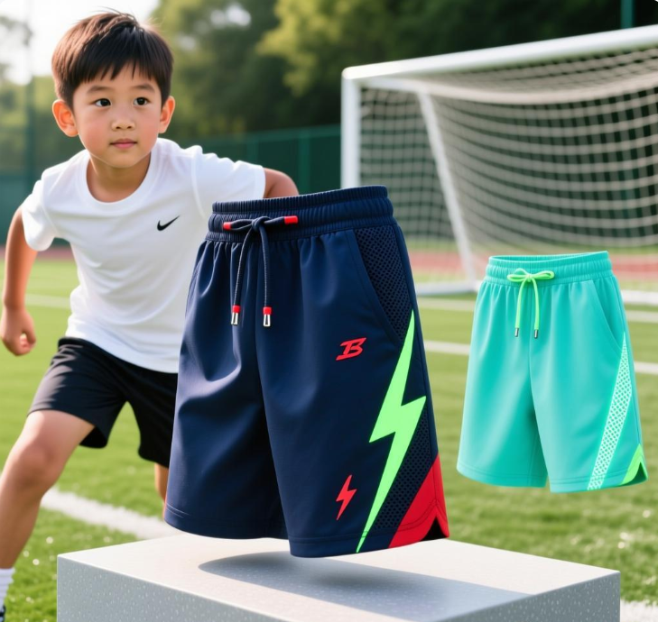 Boys' Athletic Performance Shorts – Quick-Dry, Breathable Activewear for Soccer, Sports, and Casual Wear, Multiple Sizes & Colors Available